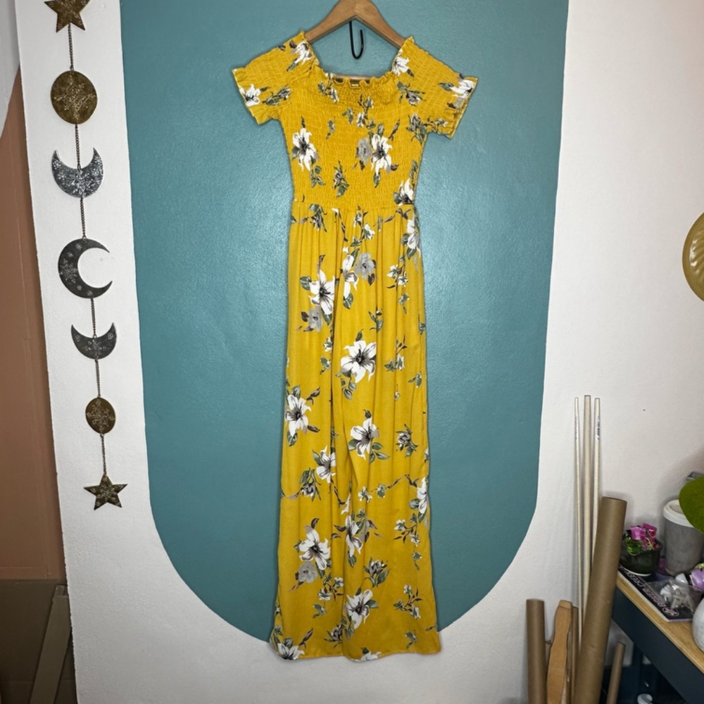 Sienna Sky Yellow Floral Jumpsuit XS
